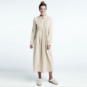 LL BEAN vintage flannel nightgown dress blue large